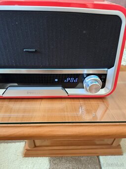 Rádio Philips ORD7100R/00, červená farba, "retro" - 12