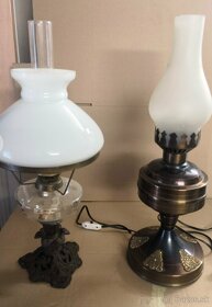 Staré věci - lampa, svícen, sochy, citera, čajová souprava - 12