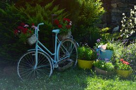 Starý bicykel -  záhradná dekorácia - 12