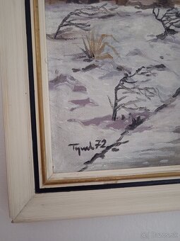 Obrazy, maľované, rám, starožitnosti - 12