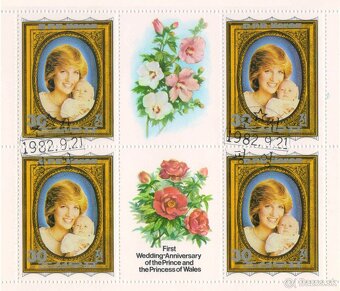 Poštové známky, filatelia: Anglicko, Lady Diana, aršíky - 12