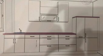 Krémová lesklá linka Nobilia se spotřebiči,5855 - 12