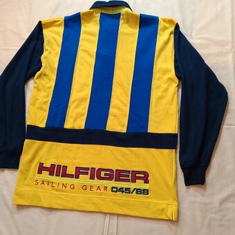 Tommy Hilfiger vintage 90s pruhovaná polokošeľa dlhý rukáv M - 12