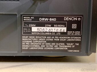 DENON DRW-840 …. Kazetový deck (potrebuje servis) - 12