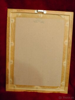 Starý obraz Orient Ručne malovaný list z rukopisu - 12