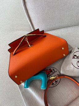 Hermes kelly mini kabelka oranžová - 12