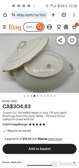 Talianska starožitna obedova súprava - 12