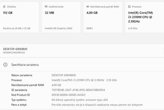 TerraMobile 1512, Intel i3-2310M@2,10GHz,4GB DDR3, 120GB SSD - 12