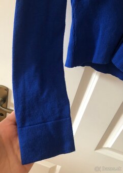 Kráľovsky modrý sveter na gombíky, Anna Scott, S/36 - 12