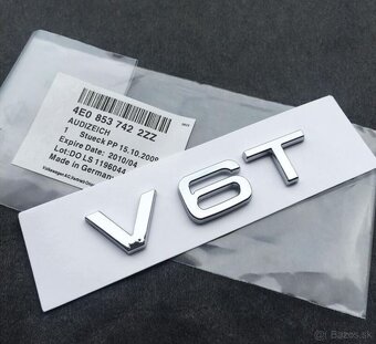 Napis logo AUDI V6T V8T oznacenie na blatnik - 12