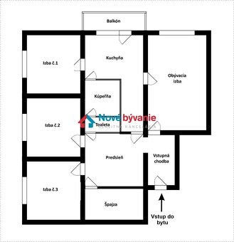 Predaj, veľkometrážny štvorizbový byt-Štúrovo(N180-114-FRAD3 - 12