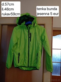 Predám detské tenké jesenné bundy od 5- 10 eur. - 12