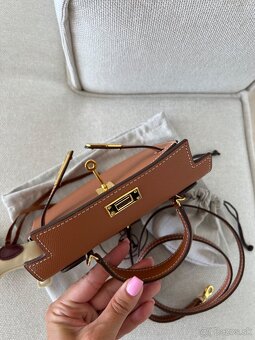 Hermes kelly mini kabelka hnedá - 12