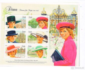 Poštové známky, filatelia: Anglicko, Lady Diana, aršíky - 12