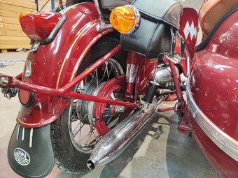 Jawa 350 sajdka sidecar postranny vozik + zadný vozik - 12
