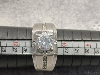 Krásný pánský prsten viz.foto, s kamínky, VEL.64 - 12