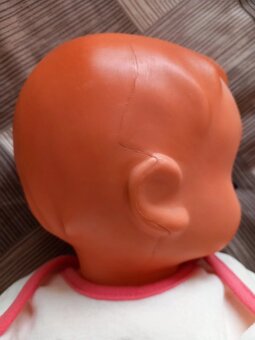 Stará retro bábika od Gumotex - 50 cm - 12