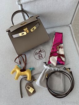 Hermes kelly mini kabelka béžová - 12