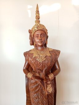 ✨Veľkolepá vyrezávaná socha Buddhu s podstavcom 125 cm - 12