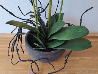 umelá orchidea v kvetináči, výška 75cm - 12