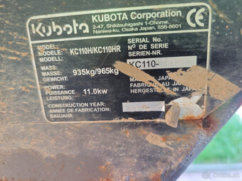 Minidumper pásový dumper Kubota KC110 706m.h r.v2009 - 12