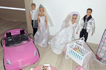 Barbie domček, sanitka, auto + príslušenstvo - 12