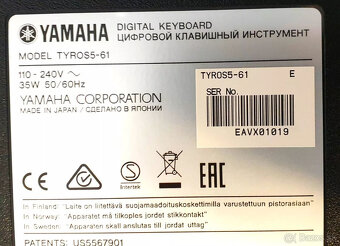 61-klávesové digitálne pracovné stanice Yamaha Tyros 5, repr - 12