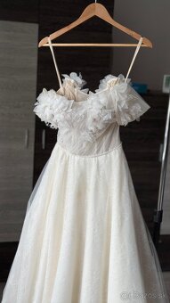 Luxusné svadobné šaty LUCE SPOSA – veľkosť 32–38, nude farba - 12