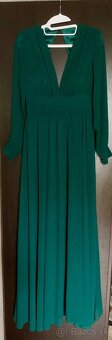 Tmavozelené spoločenské šaty - 12