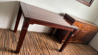 Komoda,jedálenský stôl, zrkadlo set masívneho dreva 240€ - 12