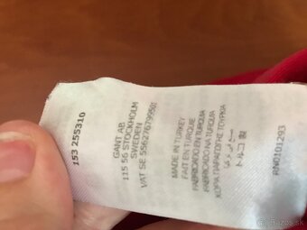 GANT originál Red pánske tricko/dlhy rukav L/XL - 12