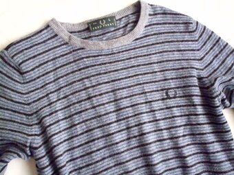 Fred Perry pánsky vlna sveter pásik L-M - 12