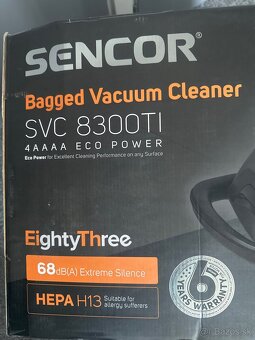 Sencor SVC 8300TI hepa filter vreckový vysávač zánovný - 12