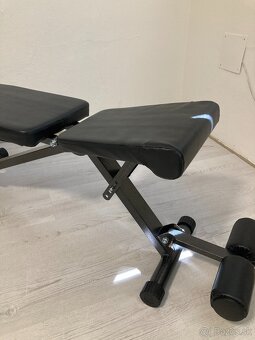 Nastaviteľná posilňovacia lavica / bench, 145x46 cm, čierna - 12