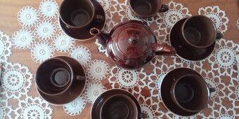 Stolík porcelán páv obraz veľký kôš hojdacku - 12