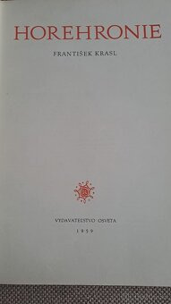 Horehronie, František Krasl, 1959, Osveta, 1.vydání - 12