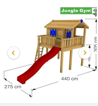 Detský drevený domček JUNGLE GYM PLAYHOUSE XL - 12