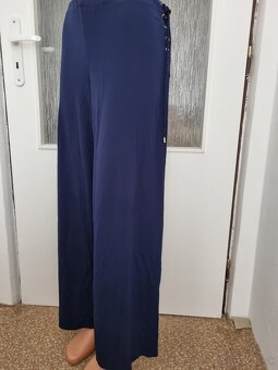 tmavomodré moderné široké nohavice Ralph Lauren L - 12