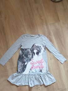 2x leginky +2x tuniky+Vesta+teplakove nohavice 122/128 - 12