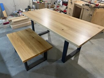 Masívny konferenčný dubový stôl - 12