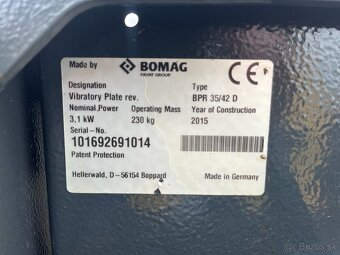 Reverzná vibračná doska Bomag BPR 35/42 D/E 2-mesačná záruka - 12