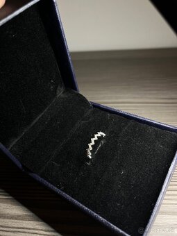 Elegantný prsteň z bieleho zlata s diamantmi 14 kt, 0.33 ct - 12