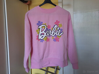Barbie ružová mikina veľkosť S a XXS - 12