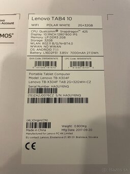 Lenovo Tab 4 10 WIFI 2G + 32GB biely + zatvárací obal - 12