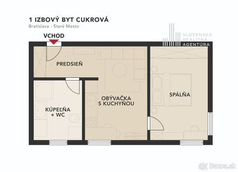 SRA | Tichý 1-izbový byt na prestížnej adrese pri Medickej z - 12