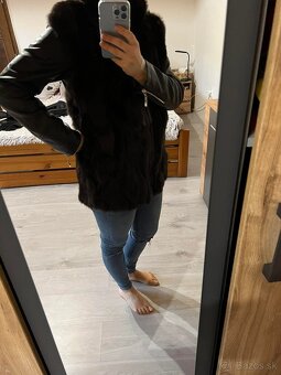 prava kozusinova damska stylova luxusna vesta-bunda - 12