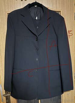 Pánsky oblek - oblek, 2x nohavice, 1x vestička - 12