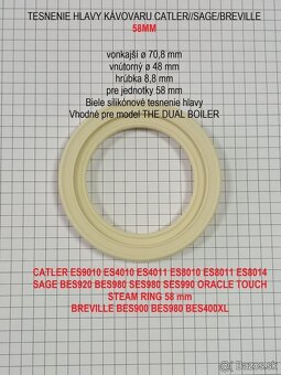 silikónové TESNENIA HLAVY KÁVOVARU CATLER/SAGE/BREVILLE - 12