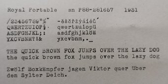 Luxusný starožitný písací stroj ROYAL P z roku 1931 - 12