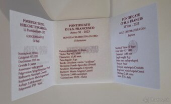 zlaté mince Vatikán v originálnych obaloch - 12